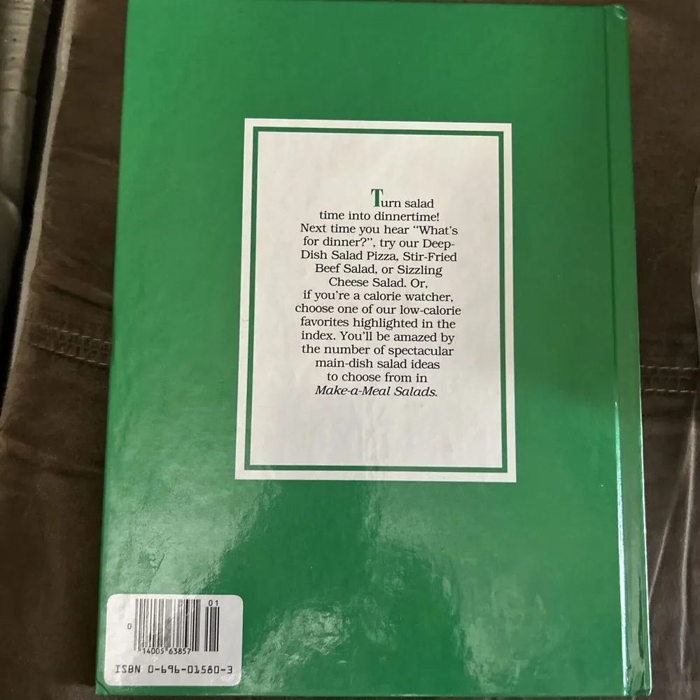 Better Homes and Gardens Make-A-Meal Salads Cookbook 1986 Hardcover‎